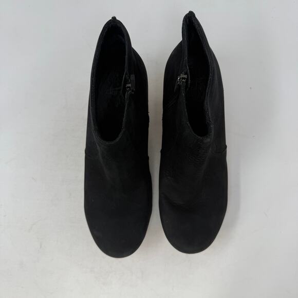 Dansko Black Leather Ankle Boots Maria Size 39 Comfort Block Heel Side Zip Clogs - Picture 6 of 15